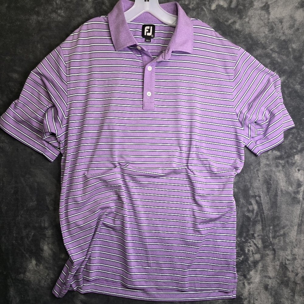 FootJoy Purple Striped Men's Shirt
